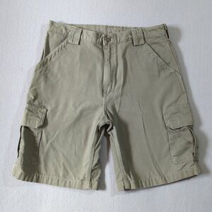 Carhartt Mens Cargo Shorts Green Cotton Canvas Workwear Size 34 (tag32)